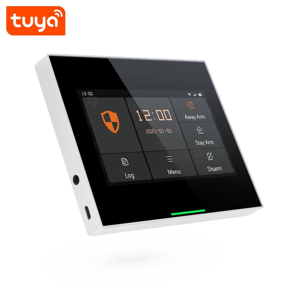 Hot Seller 4.3 Inch Touch Screen Home Alarm Security Multi-Language Tuya Smart WiFi GSM Battery Powered Smart Alarm System