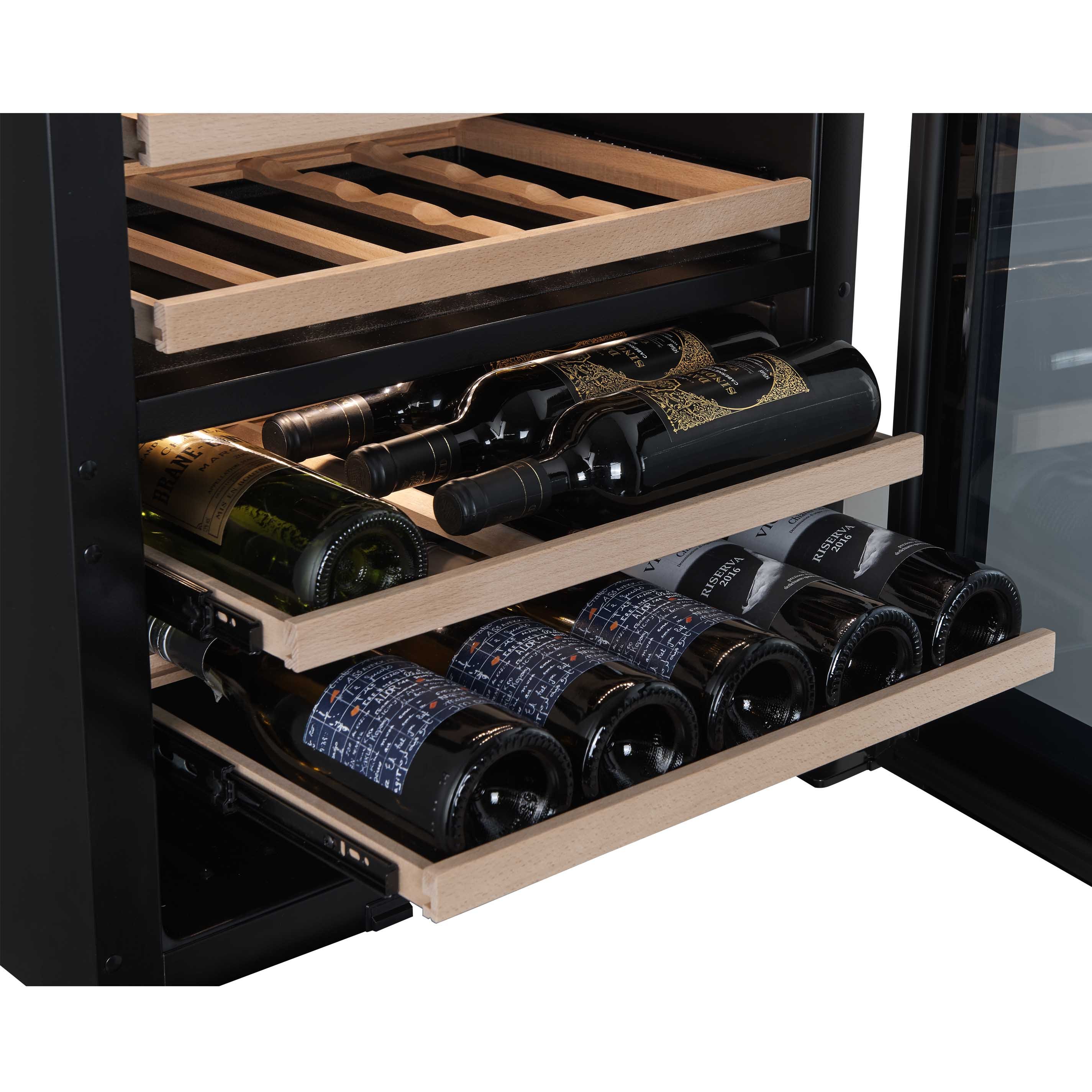Wholesale Hot Style with Alarm System Temperature Memory Function Small Wine Display Fridge Tempered Glass Door 220 LED Black