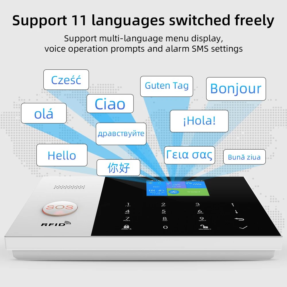 House Smart Life App Control work Tuya Smart Gsm Wifi Alarm System Home Wireless Security Alarm