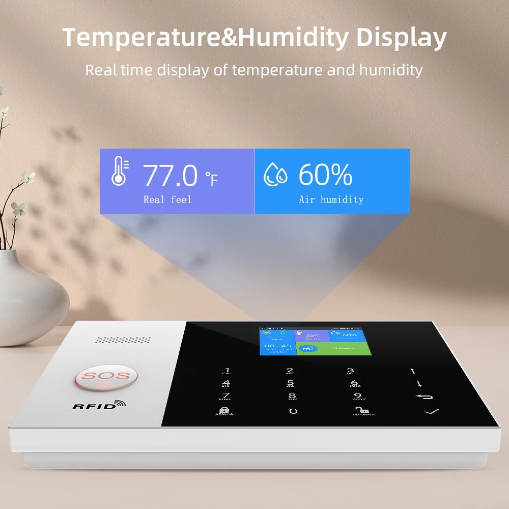 House Smart Life App Control work Tuya Smart Gsm Wifi Alarm System Home Wireless Security Alarm