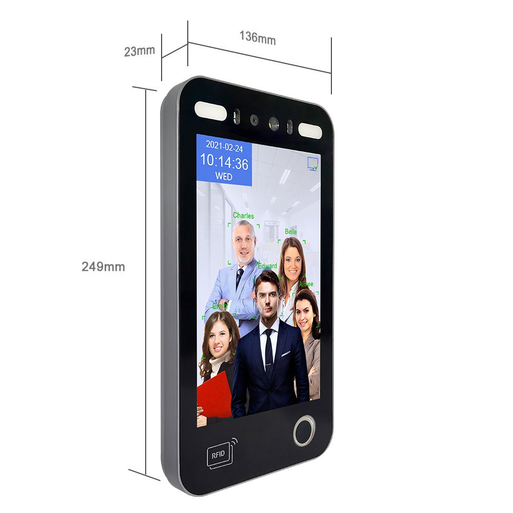 8 inch display Fingerprint Employee Attendance access turnstile Face Recognition gate access control