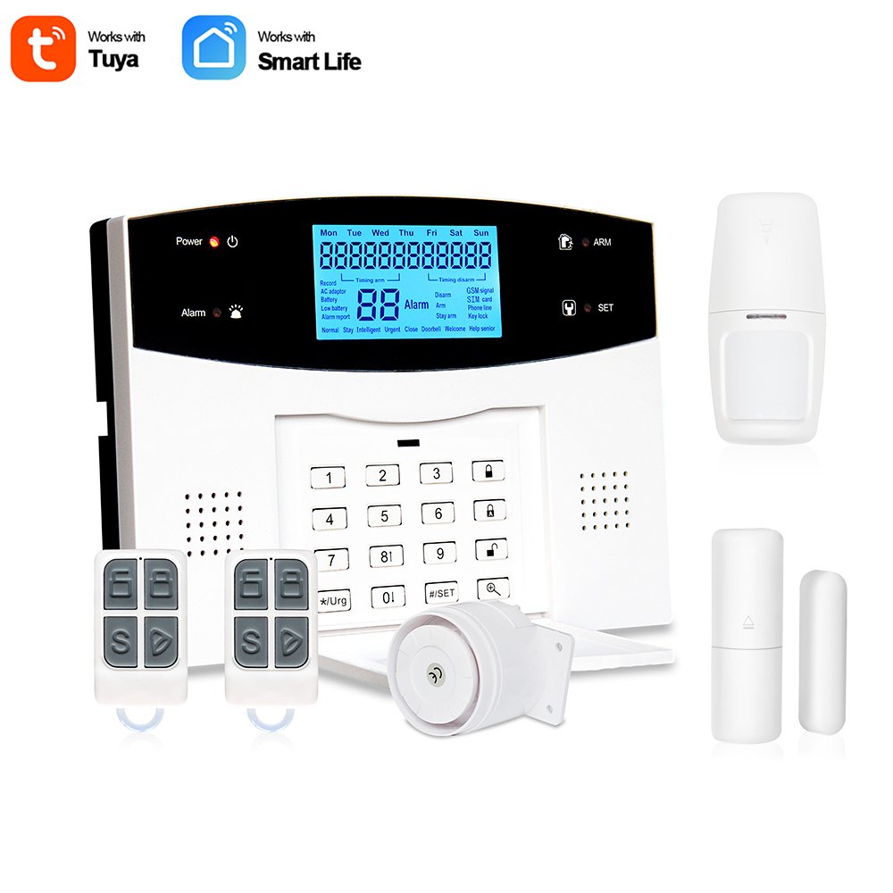 Tuya Anti-theft Alarm Burglar Wifi+GSM+PSTN 3 In1 Alarm System With Keyboard and Phone Call Smart Home Security