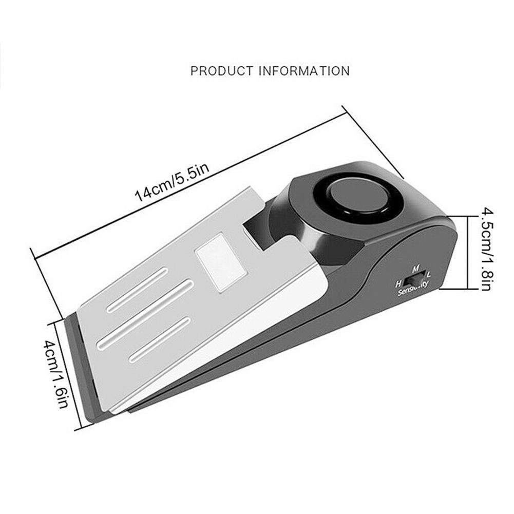 Portable Door Stop Alarm Anti-theft Wireless Security System Door Stopper Block Alarm For Home Hotel Dormitory Safety