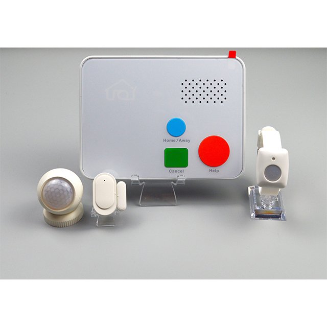 Senior home safety alarm system - with senior fall detection device and sos emergency button - for remote care