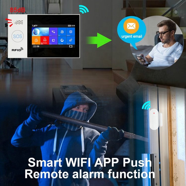 Lowest Price High Quality PG107 Tuya Security Alarm System Kit Smartlife App Control WIFI Gsm Home Smart Alarm