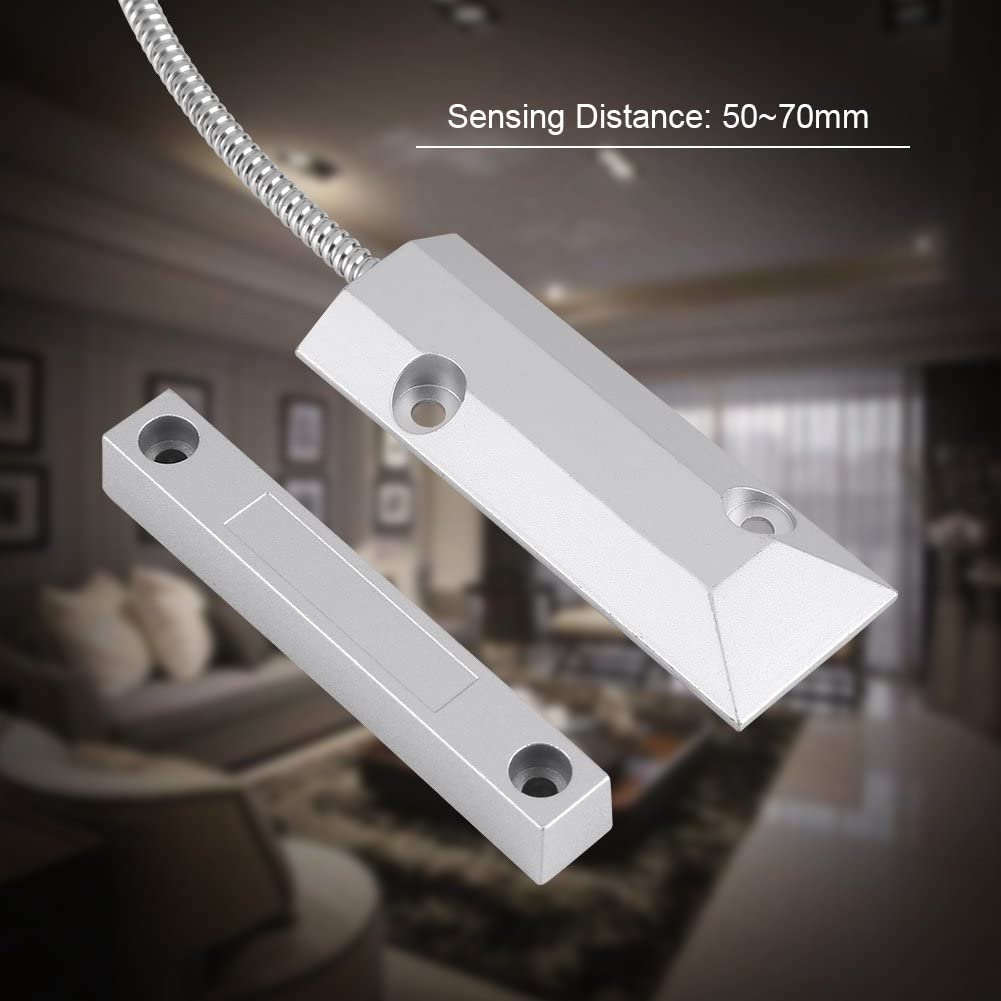 Heavy Duty Wired Rolling Door Contact 0~100V/0.5Amp Magnetic Alarm Sensor Garage Door Magnetic Switch for N.C. Applications