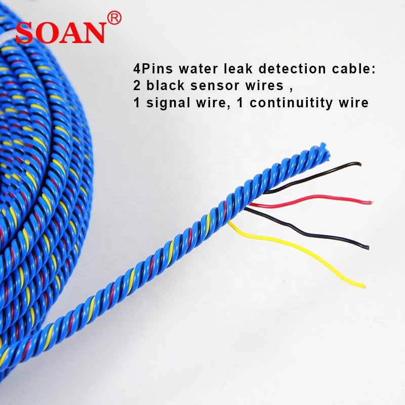 Battery Operated Wireless Water Leak Detector Water Flow Sensor for GSM Home Alarm System