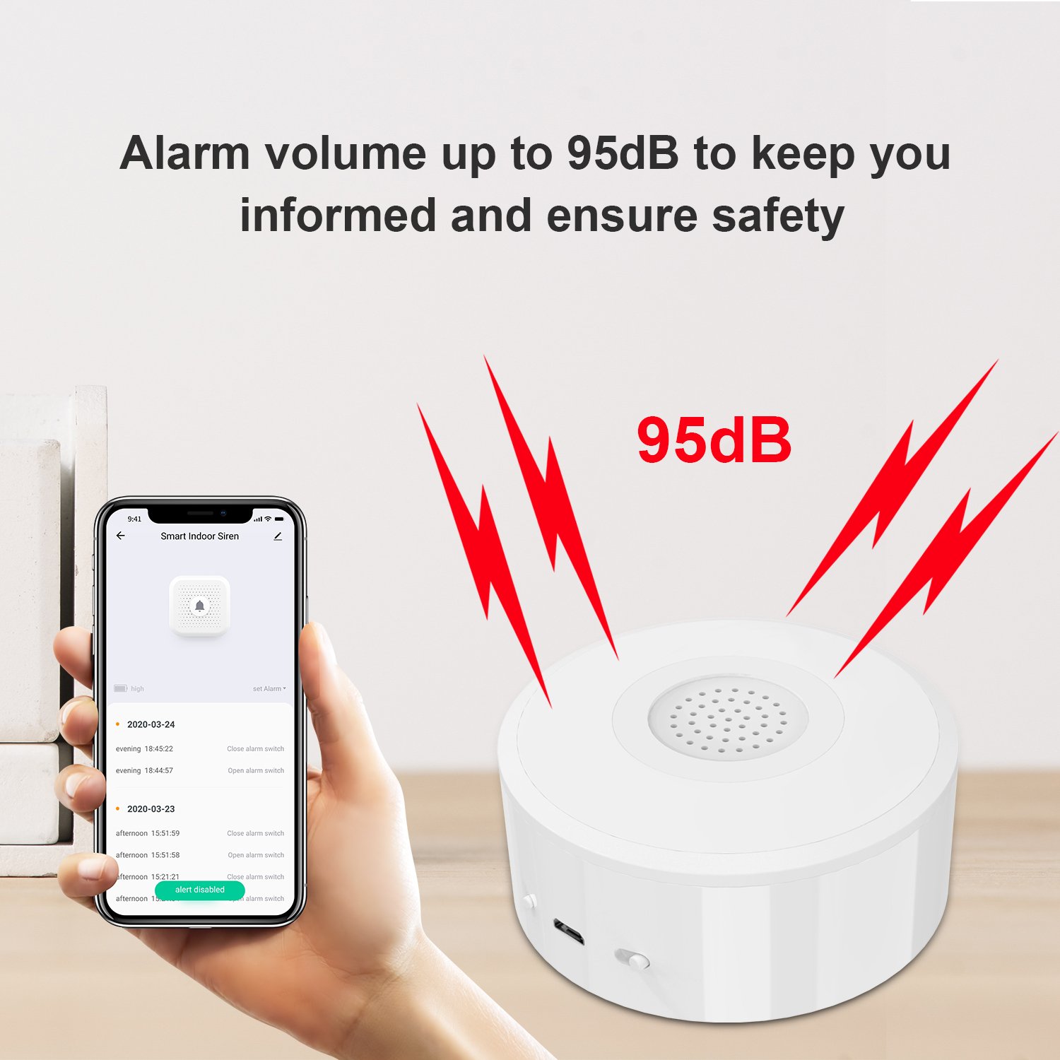 Tuya Smart Life Zigbee Smart Siren Alarm Wireless Smart Indoor Siren