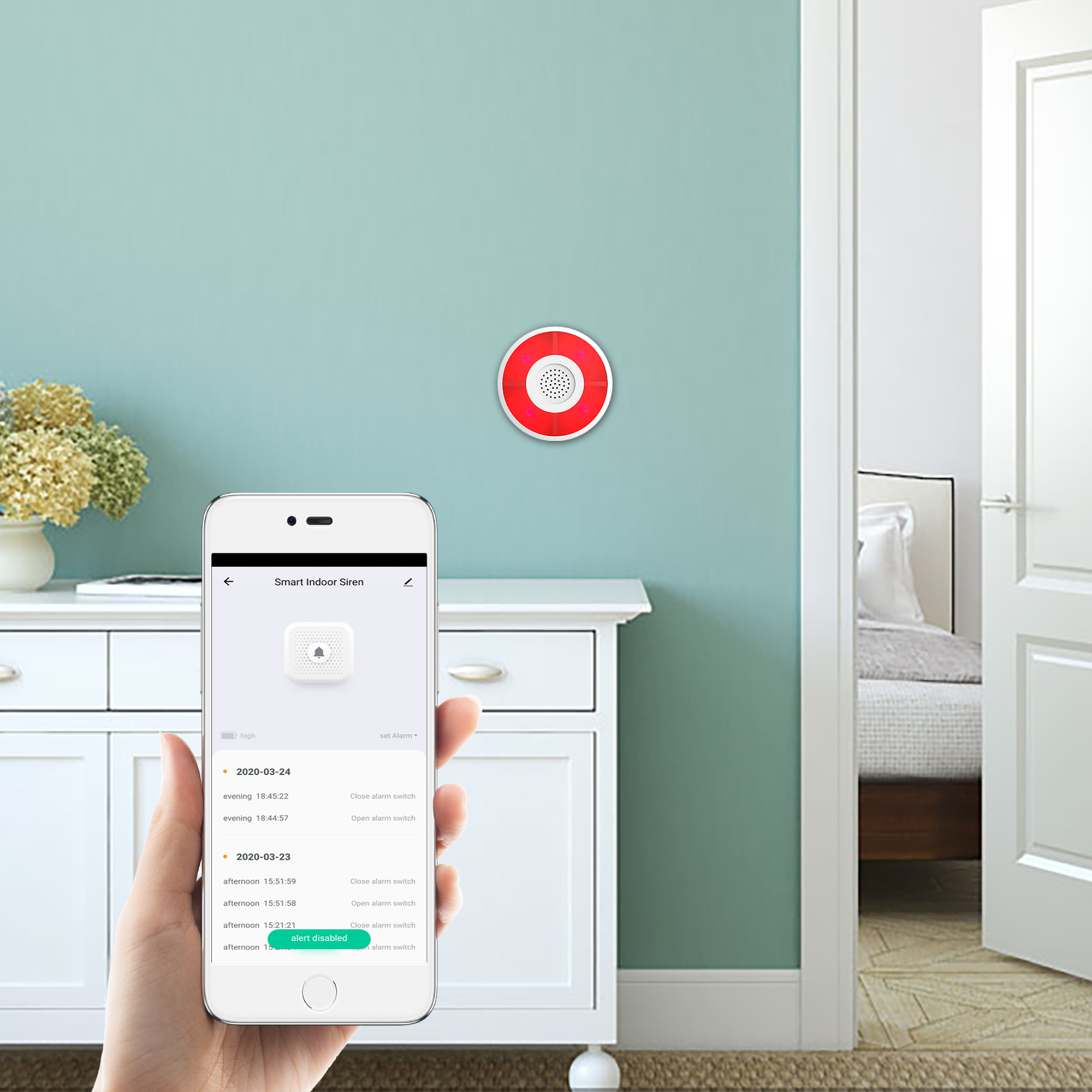 Tuya Smart Life Zigbee Smart Siren Alarm Wireless Smart Indoor Siren