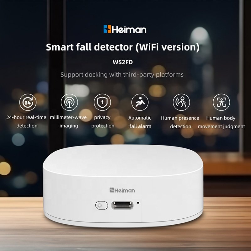 wifi smart home alarm system millimeter-wave imaging tuya wifi smart fall detector for elderly