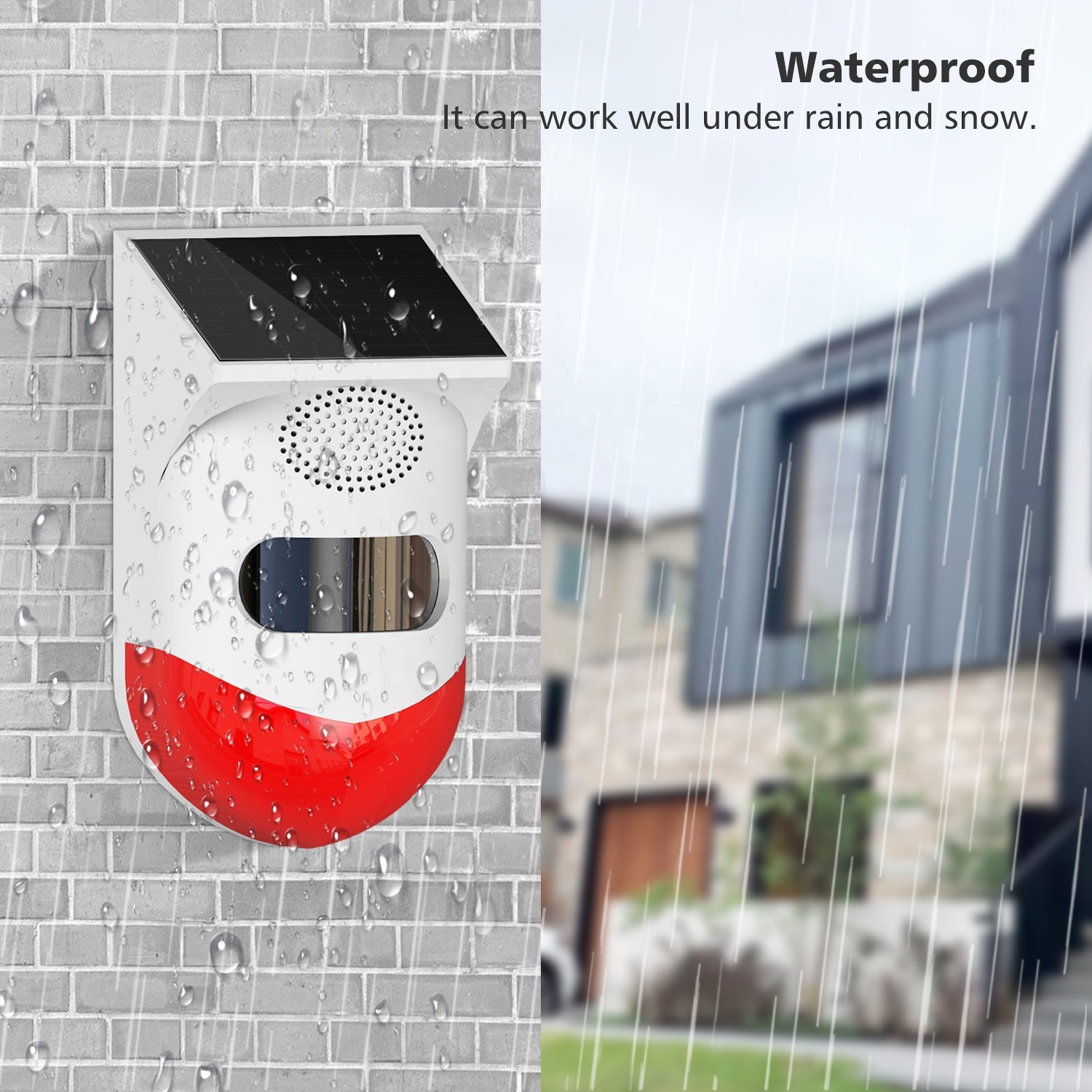 Newest Hot sale burglar alarm home outdoor solar infrared wireless waterproof detector for home GSM security alarm system