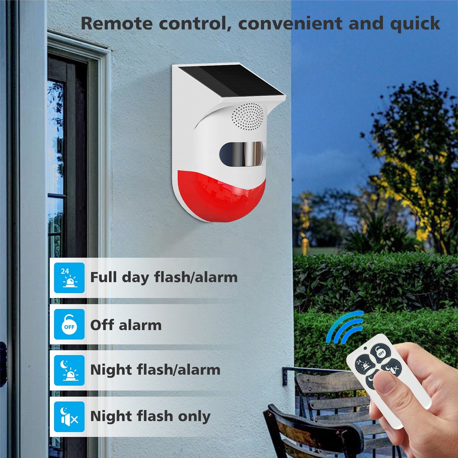 Newest Hot sale burglar alarm home outdoor solar infrared wireless waterproof detector for home GSM security alarm system