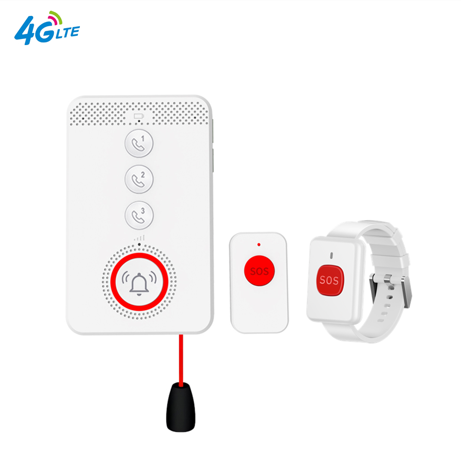 4G Emergency Call System Elderly SOS Alarm SIM Card Mobile Calling SOS Button Panic Alarms for Home Care Center Hospital