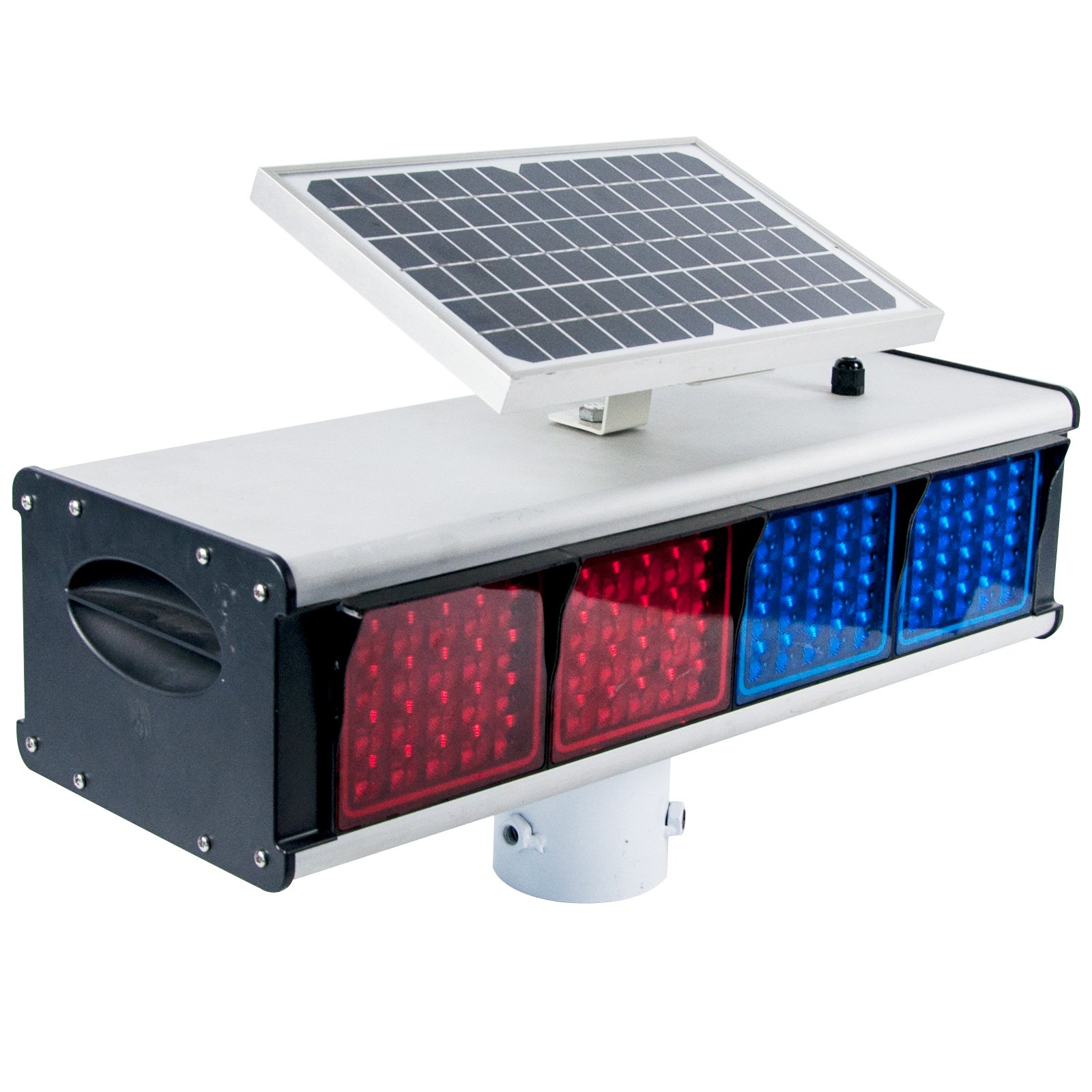 YASONG IP65 Waterproof and Dustproof Solar Motion Detection Warning Light LED Blue and Red gsm alarm system 30W Motion sensor