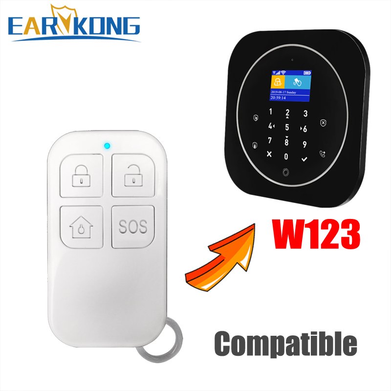 4 Key Chain Remote Fixed Code For PG103 / G30 / G50 / G60 / T90 Home Burglar Alarm System 433MHz Wireless Remote Control