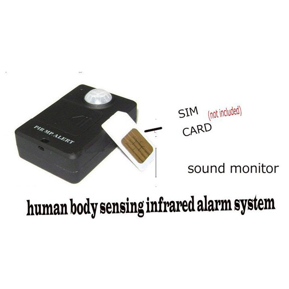 Mini Wireless PIR Infrared Sensor Motion Detector GSM Alarm System Anti-theft black A9