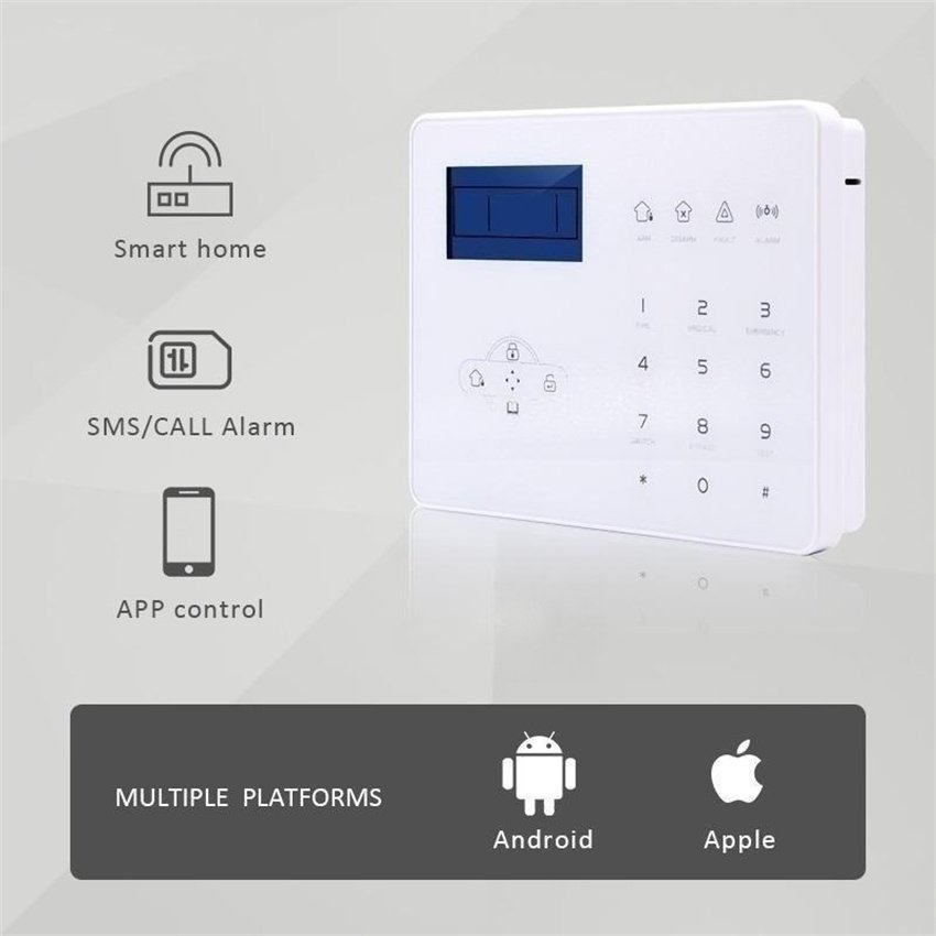 433/868MHz Focus Alarm Security System ST-IIIB with Touchscreen Keypad and Pet Friendly PIR Sensor