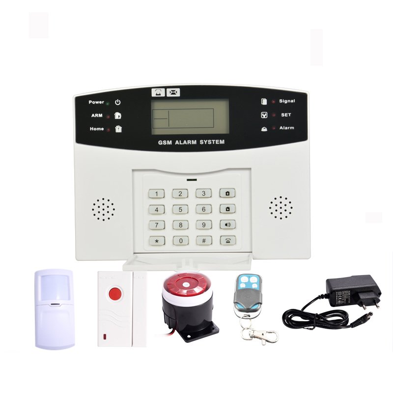 Wireless home burglar laser security gsm alarm system with LCD display and keypad