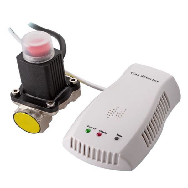 Home Safety Alarm System Combustible Gas Leak Sensor Alarm Detector Methane Propane Gas Detector Connect with Gas Solenoid Valve
