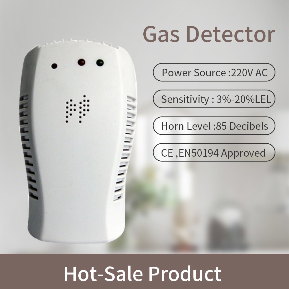 Home Safety Alarm System Combustible Gas Leak Sensor Alarm Detector Methane Propane Gas Detector Connect with Gas Solenoid Valve