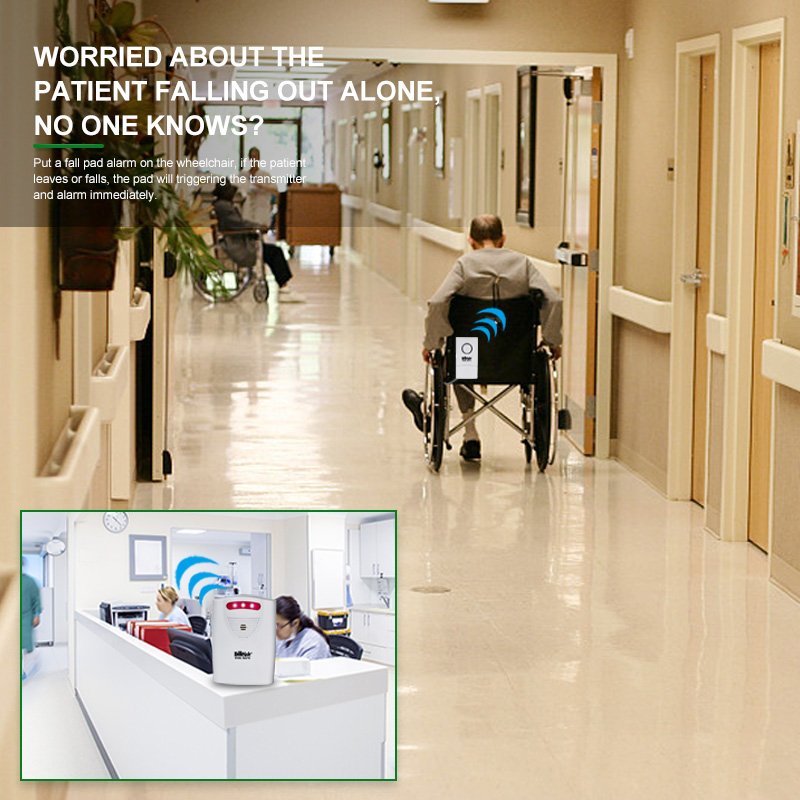 Advanced Wireless Bed Safety Alarm for Hospital Use