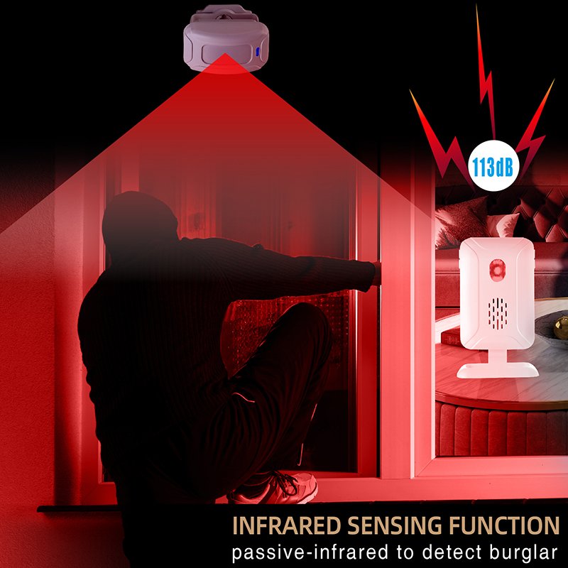 High Sensitivity Welcome Doorbell For Home Security Alarm System With Motion Sensors Ding Dong Doorbell