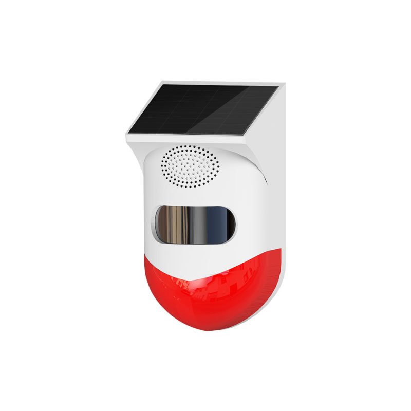 Tuya WiFi Outdoor Solar Charging Security House Alarm Siren with Warning Light and Sounder for Home Security