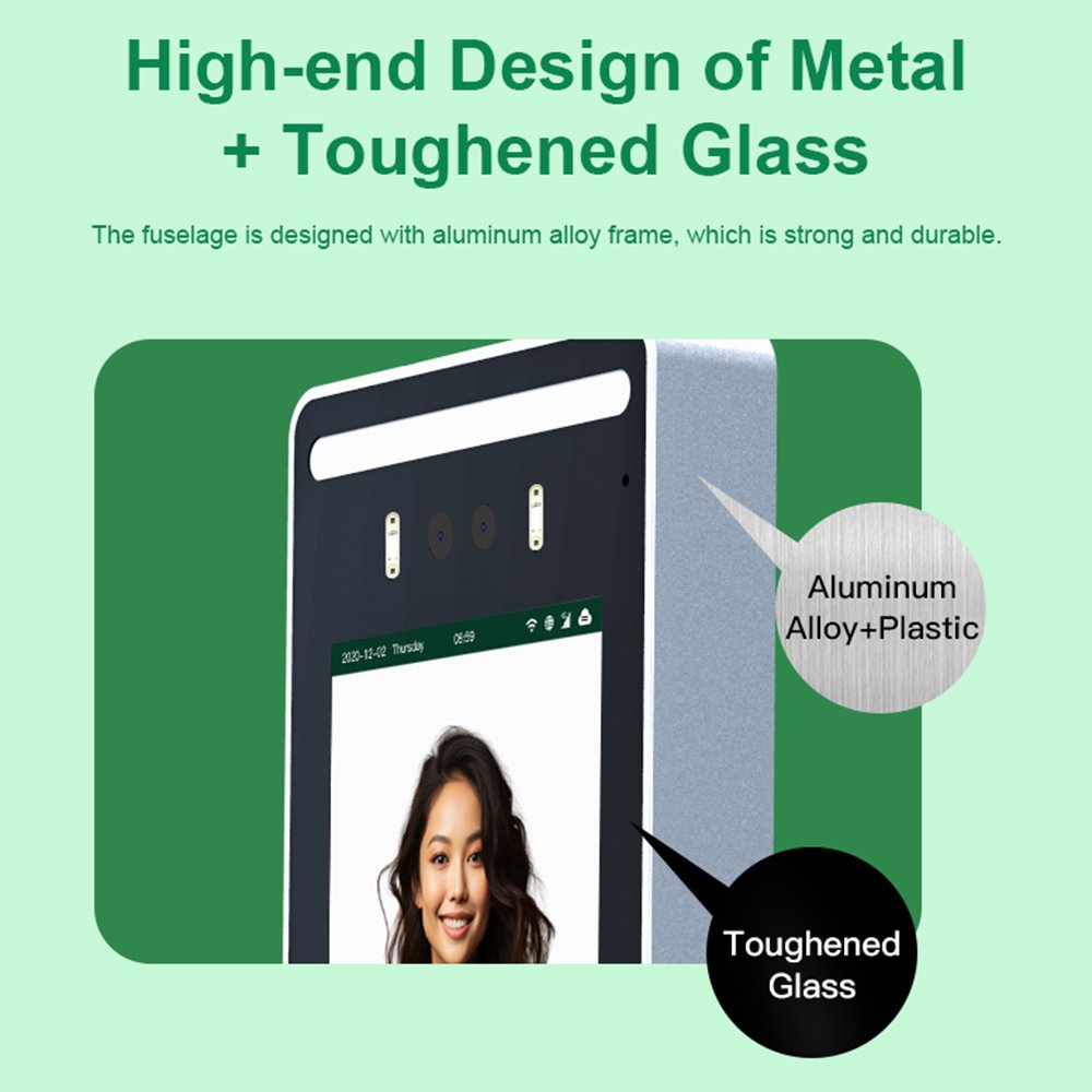 Thinmoo Biometric AI Face Recognition Fingerprint Time Attendance Access Control Machine With Cloud Based Software Wifi