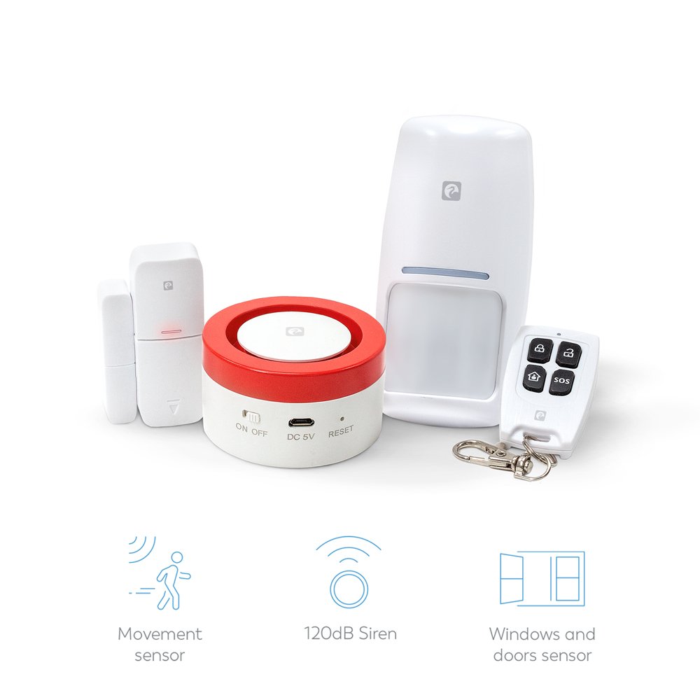 Garza Brand Home Security System Motion Detection 120 dB Siren Wifi Alarm Remote Control Movement Sensor Windows Doors Sensor