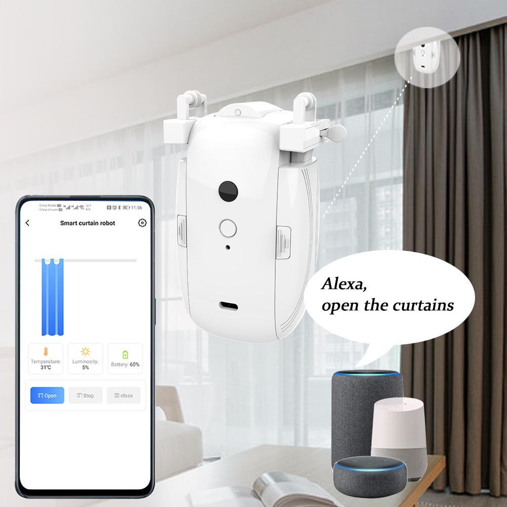 Smart Automatic Motor Curtain Opener Remote Control Curtain with App control