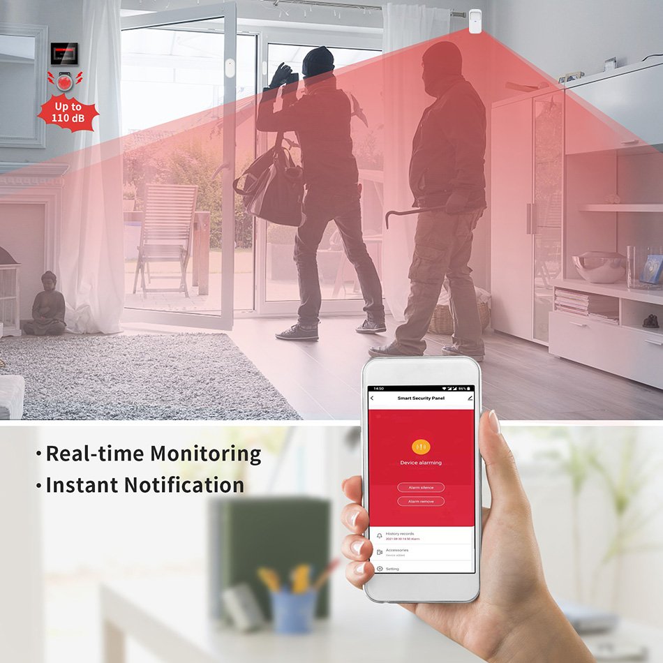 Glomarket Smart Tuya Wifi 4G Security Alarm System Kits Garage & Home Burglar Alarm APP Remote Control Smart Home Alarm Sensors