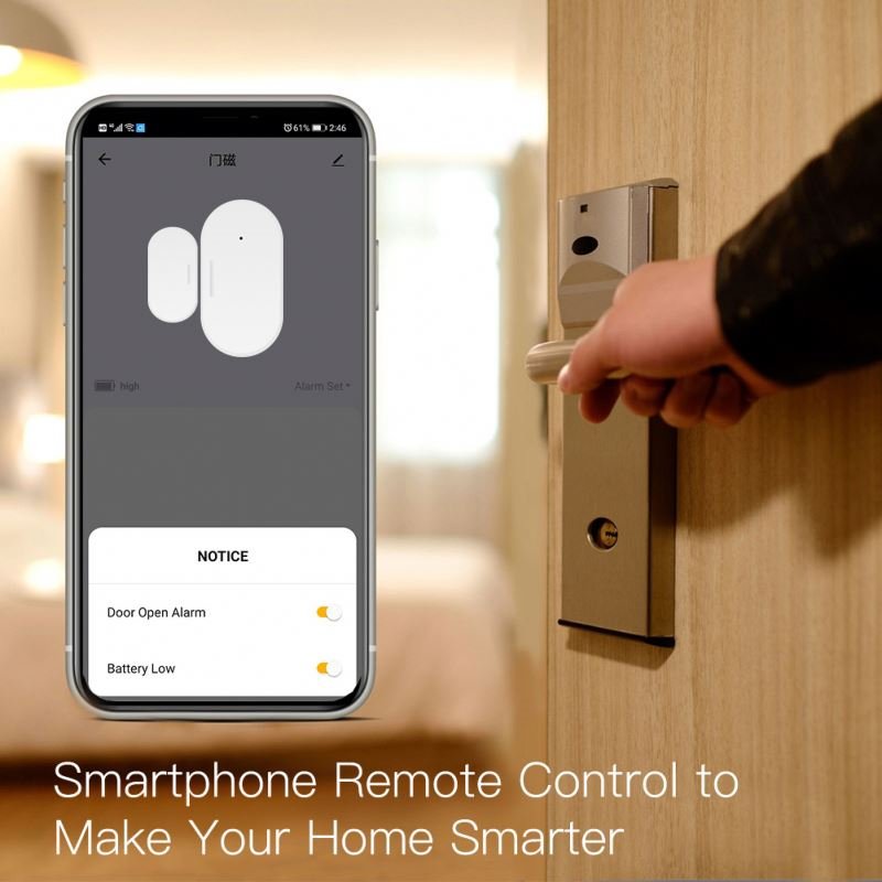Tuya Zigbee Door Window Gate Sensor Small Smart Home Mini Magnetic Garage Door Opening Sensor System Alarm Open/Close Detector