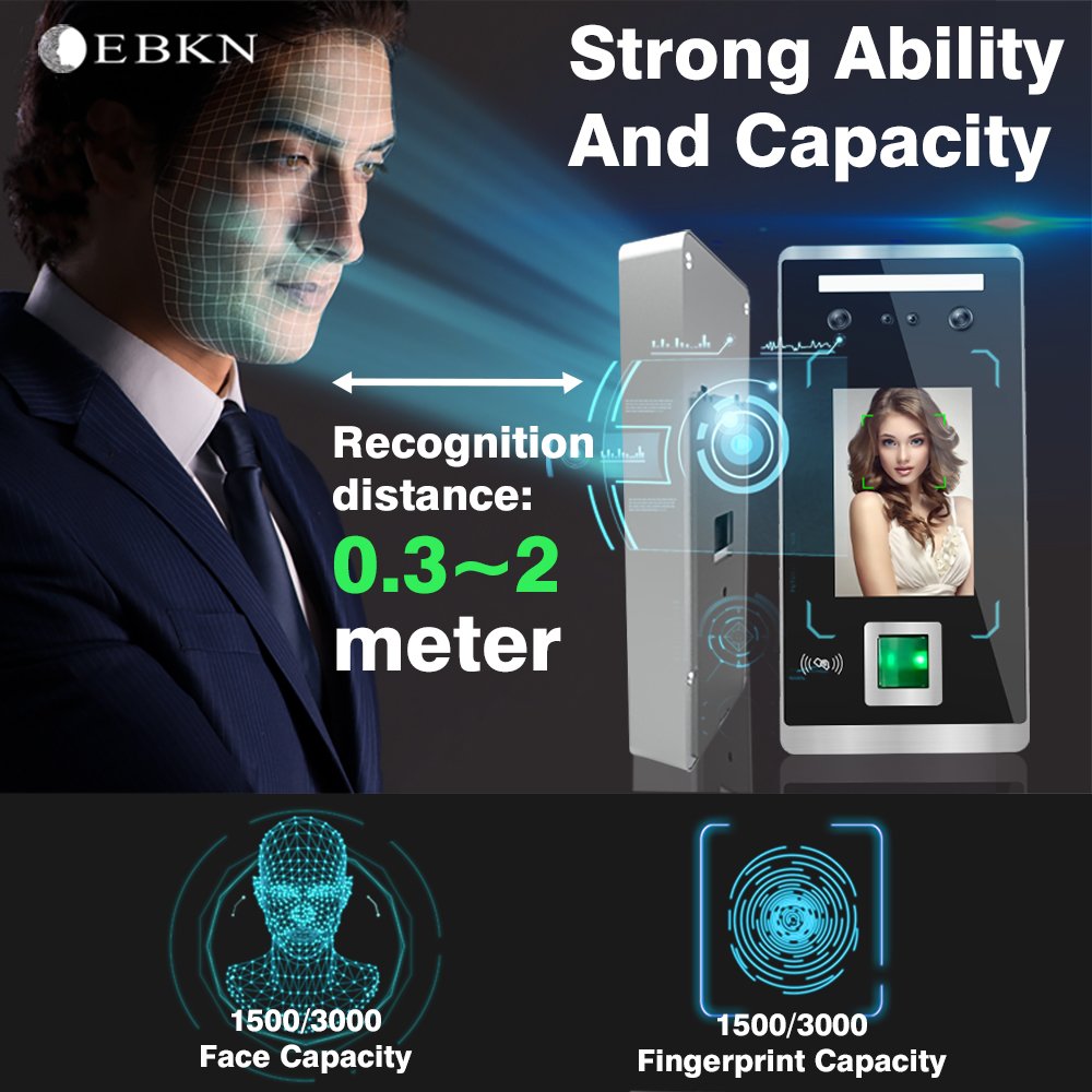 Customized Access Control Systems & Products WIFI Web P2P Attendance Machine Face ID Access Control
