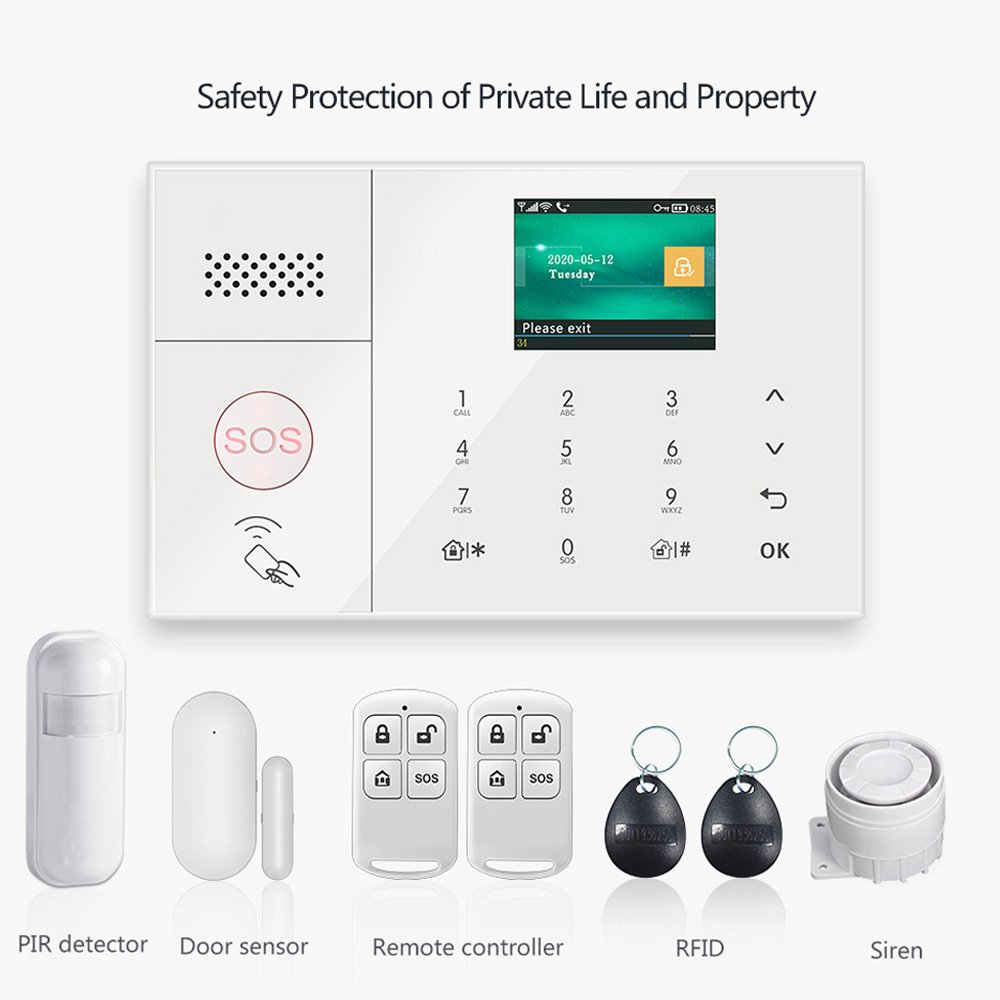 Alarm System for Home Burglar Security 433MHz WiFi GSM Alarm Wireless Tuya Smart House App Control