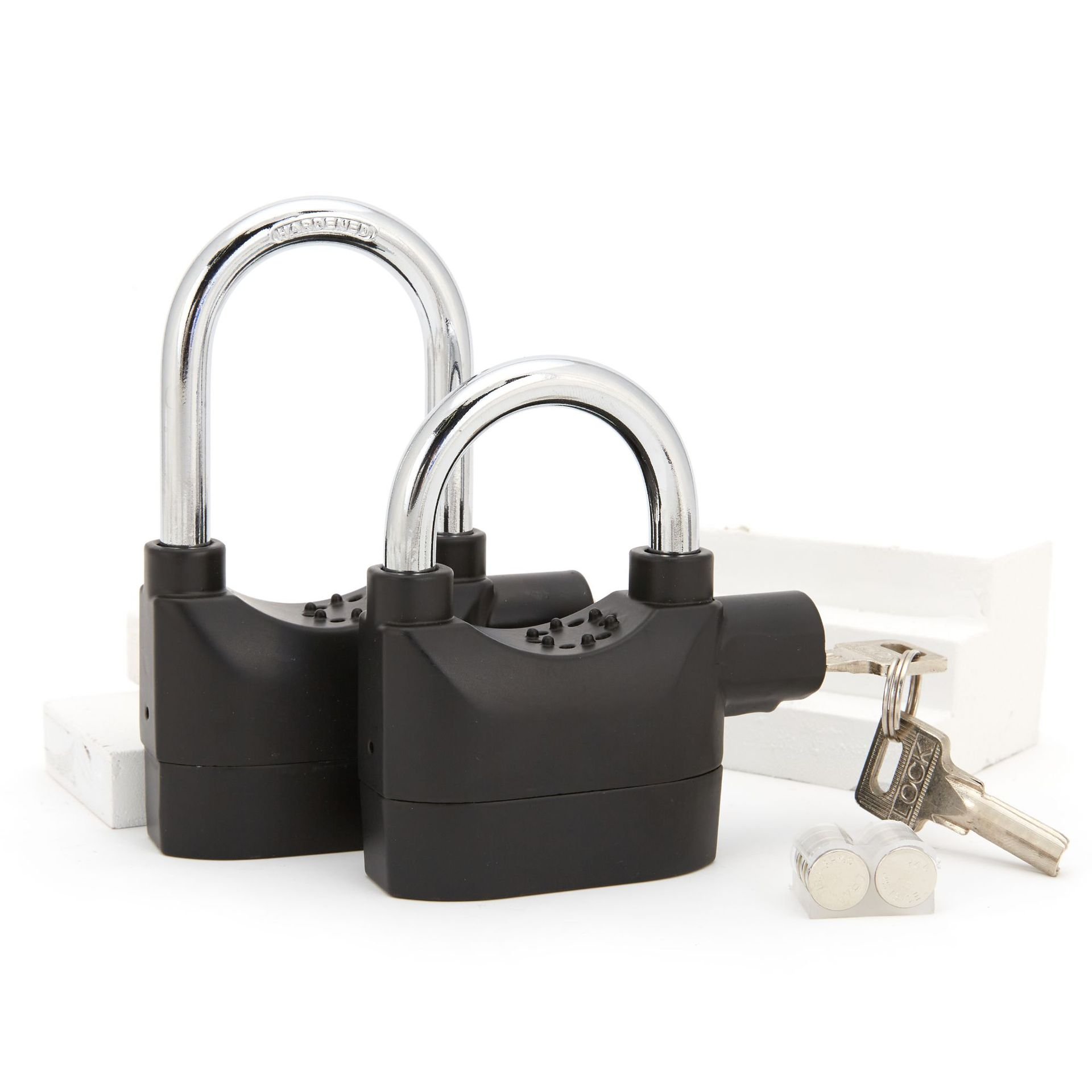 High Decibel alarm Padlock Anti-theft High-quality Heavy-duty alarm systems Waterproof Anti-theft With Key Padlock
