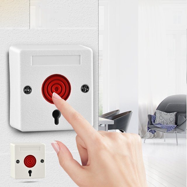 Cheap 12V 24V Emergency Button ABS Plastic Key Reset Wired Emergency Panic Alarm Button For Security System