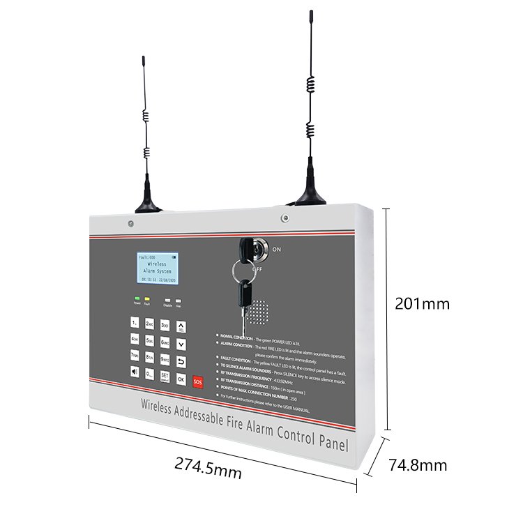 Wireless Addressable Fire Alarm System Wireless Addressable Fire Alarm Control Panel with Factory Price