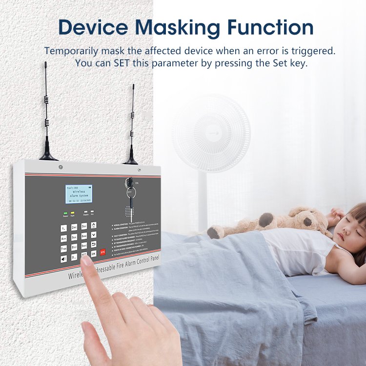 Wireless Addressable Fire Alarm System Wireless Addressable Fire Alarm Control Panel with Factory Price