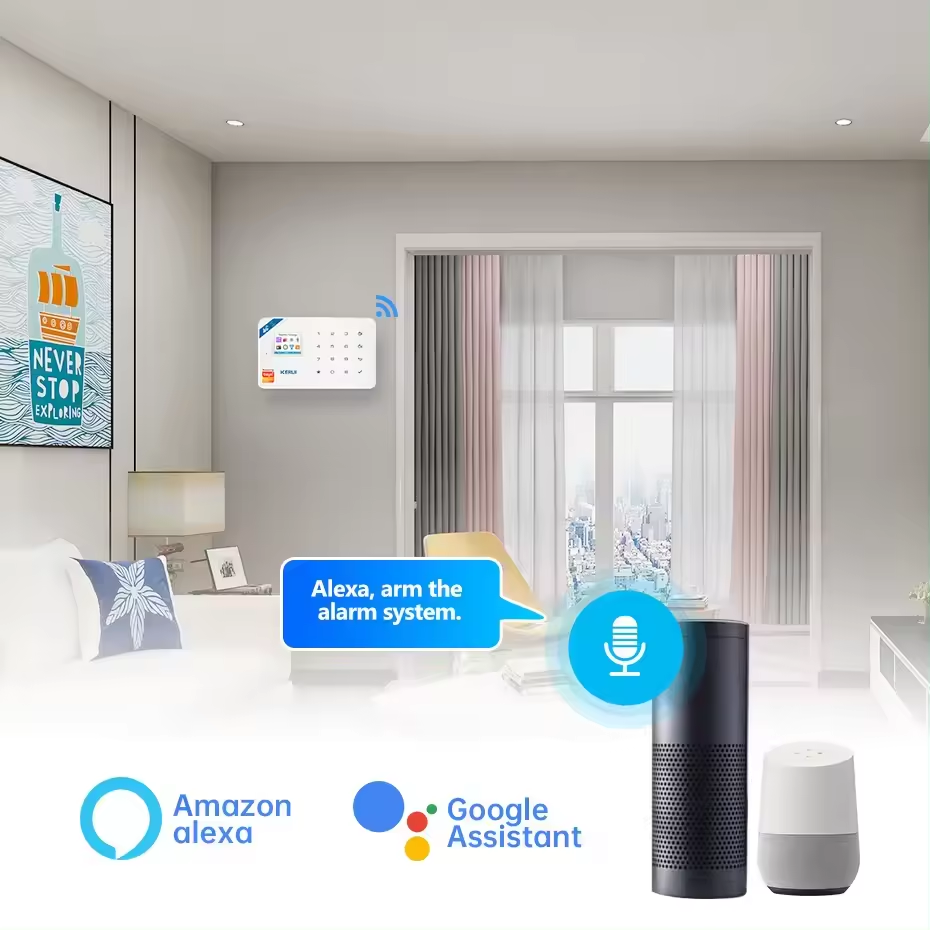 KERUI W184 4G Alarm System Wireless Tuya Alarm System Anti-theft PIR Detector Door Sensor WIFI Alarm System Home Security