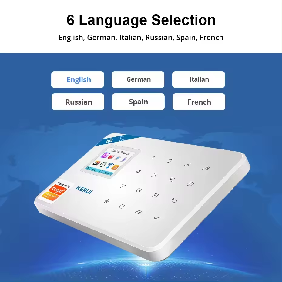 KERUI W184 4G Alarm System Wireless Tuya Alarm System Anti-theft PIR Detector Door Sensor WIFI Alarm System Home Security