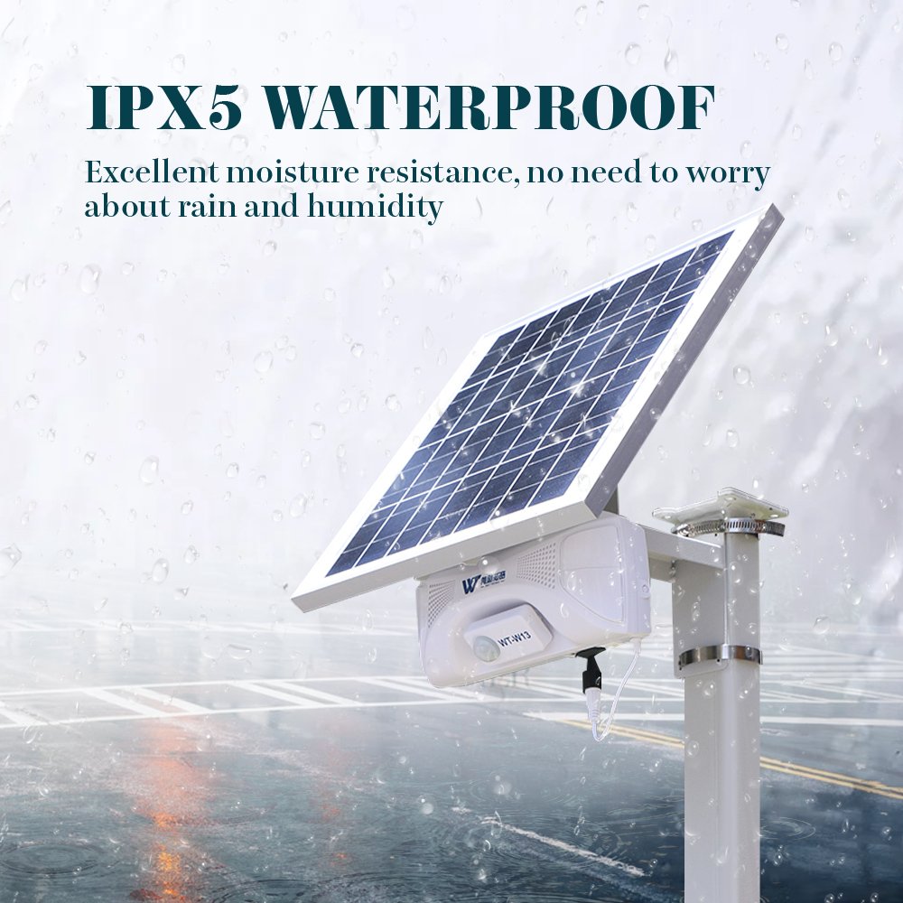 433mhz Infrared Human Body Detector Alarm Waterproof Outdoor Courtyard Solar Energy Motion Sensor Alarm System