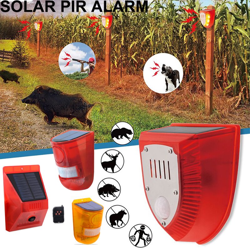 NEW design solar alarm with RF remote 129db siren solar home alarm system outdoor IP65 solar intruder alarm