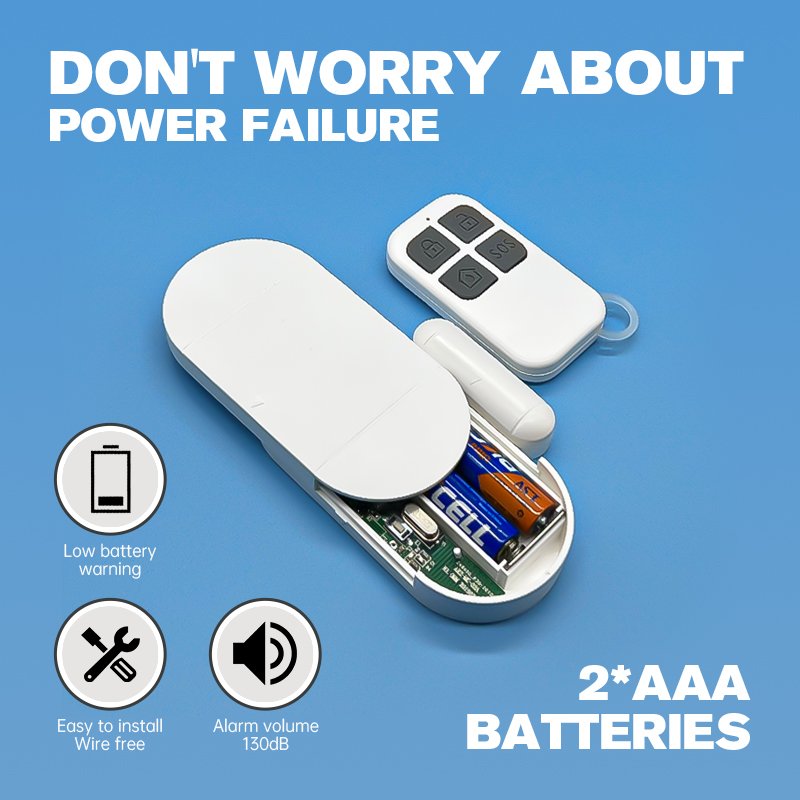 Wireless Door Magnet Sensor Anti-theft Window Shop Door Magnetic Door Alarm