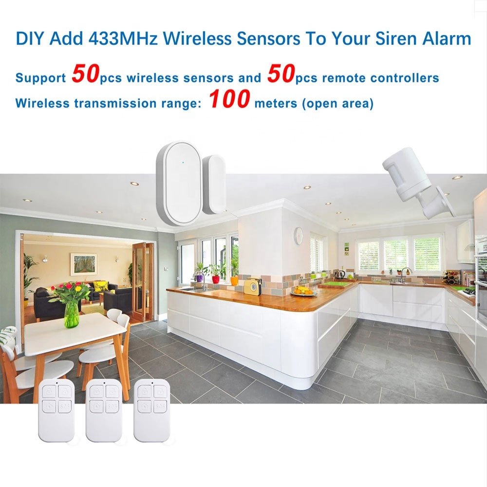 Hot Seller Smart Life APP Controlled Home Security System WiFi Alarm Siren 110dB EU/US Plug Option Plastic Battery PST-SN11