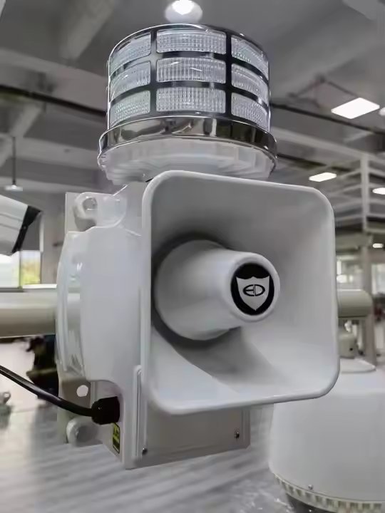 50w Industrial Horn Siren Emergency Sound and Light Alarm Red LED Flashing Strobe Warning Light