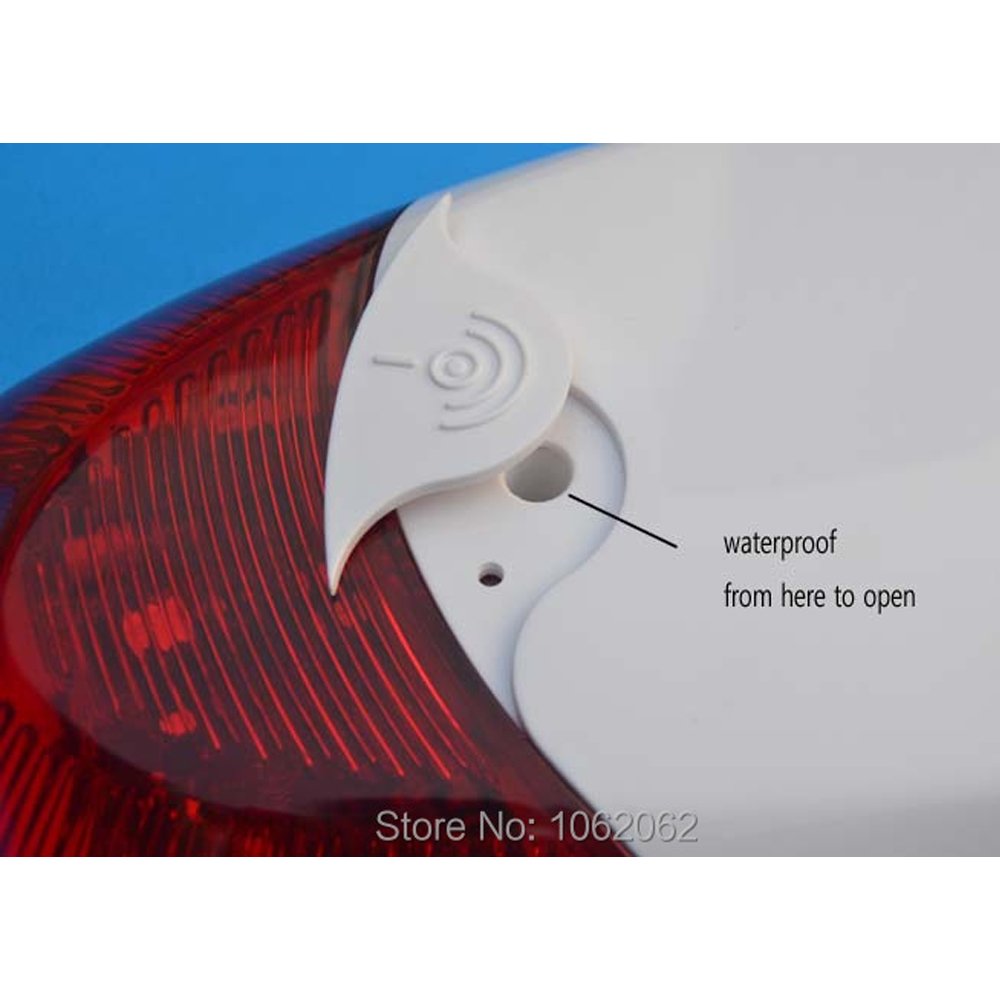 waterproof and UV protection wireless outdoor siren with battery backup for Home Alarm system home security