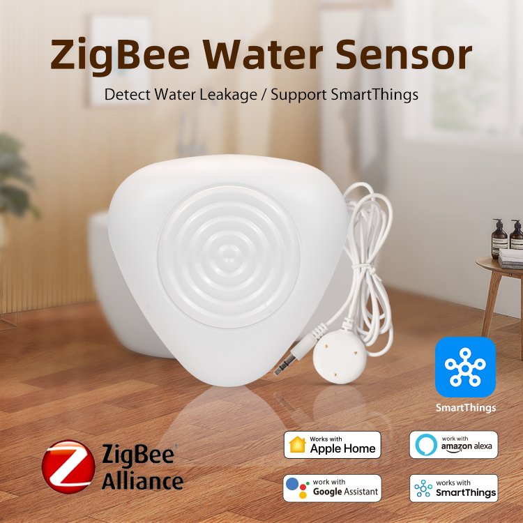 For Smartthings/Tuya App Remote Control Home Alarm Wireless Underground Smart Zigbee Water Leak Detector
