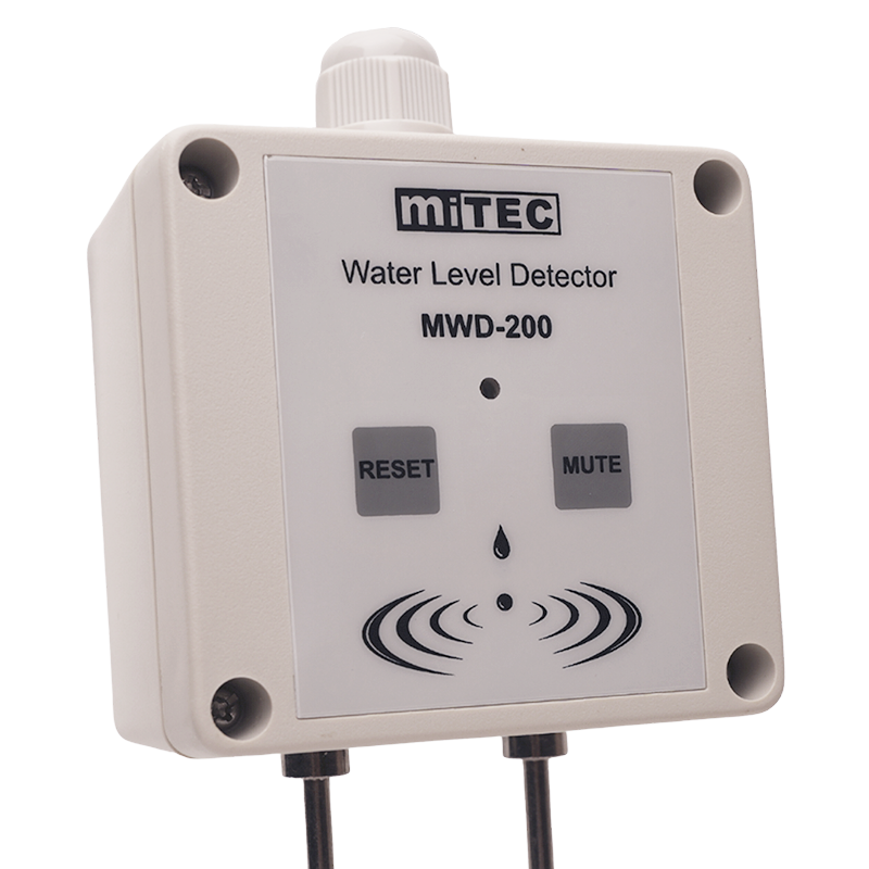 miTEC MWD-200 Water Leak Detector Liquid Leakage Detection with Relay Output and Built-in Buzzer