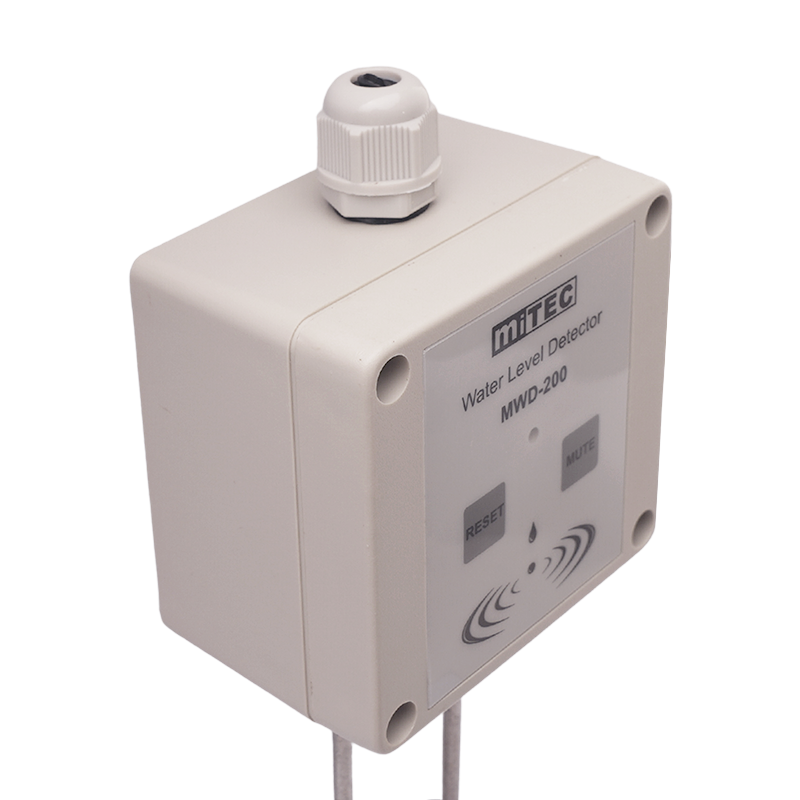 miTEC MWD-200 Water Leak Detector Liquid Leakage Detection with Relay Output and Built-in Buzzer