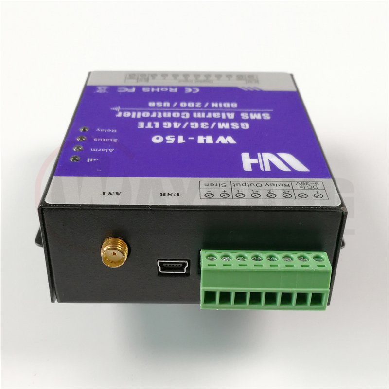 WH-150 Wireless GSM GPRS 3G 4G Alarm Alert Control I O Module Gateway Monitor System with 8DI/2DO/USB Port